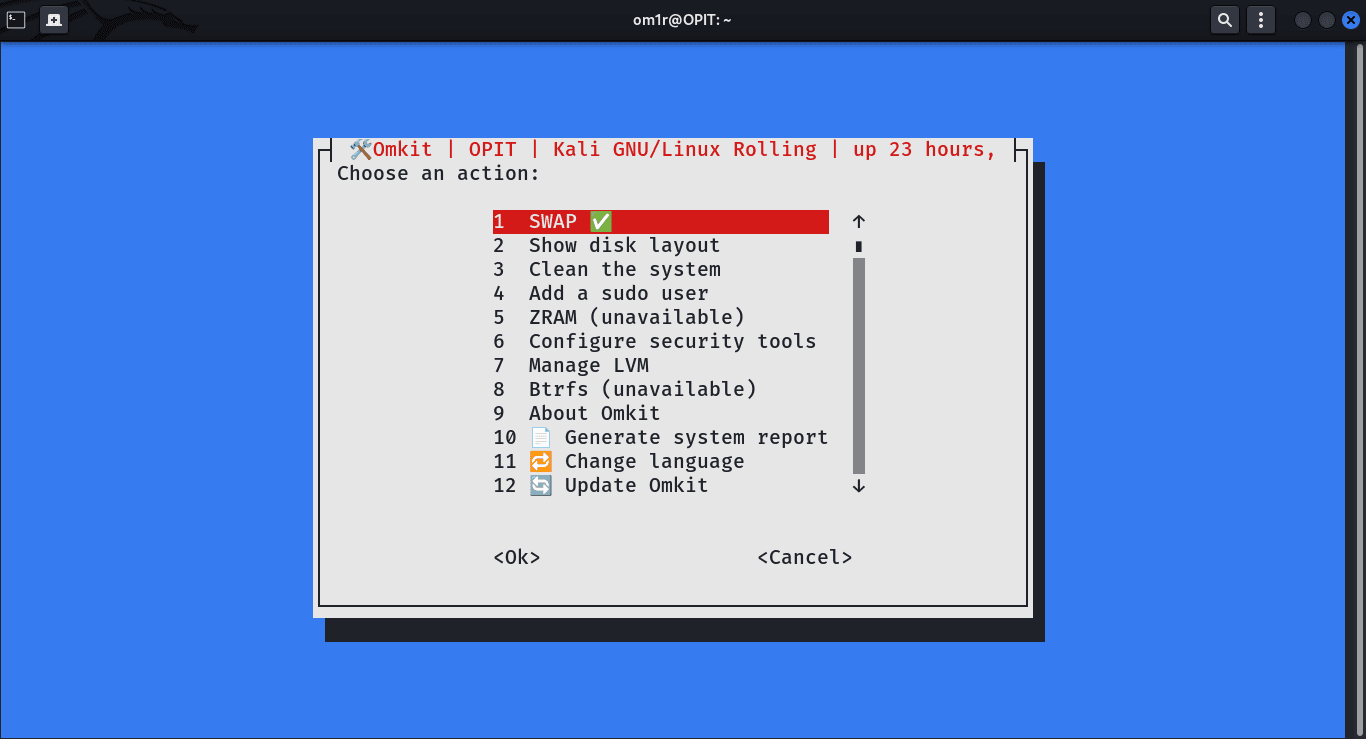 Omkit - Utilitaire Shell pour Maintenance, optimisation et Sécurité Linux - 3